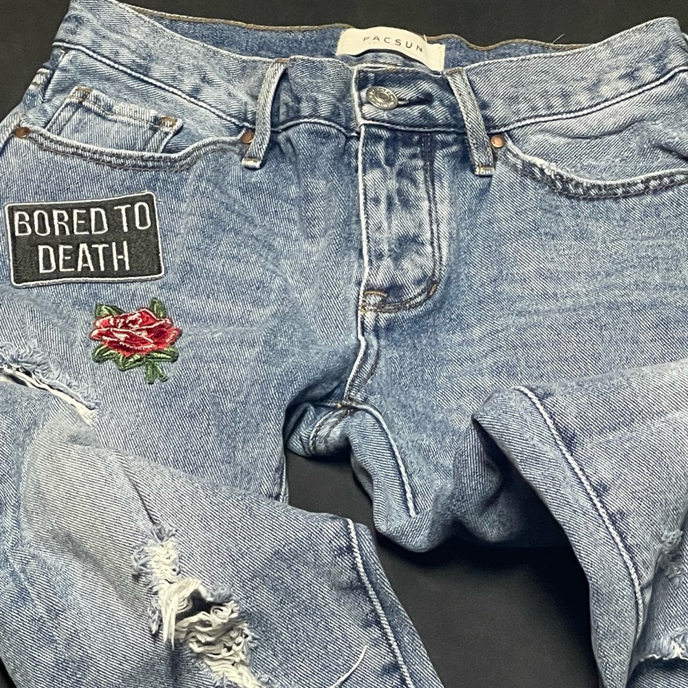 Pacsun jeans with patches